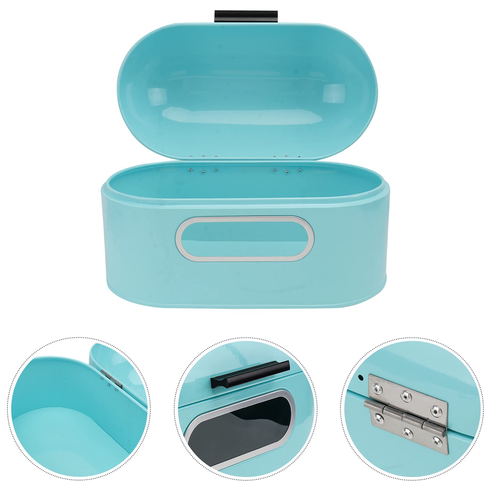 Cabilock Caja De Pan De Metal Para Cocina Contenedor Doméstico Visible De Alimentos De Metal Para Almacenar Pan En El Hogar Cocina