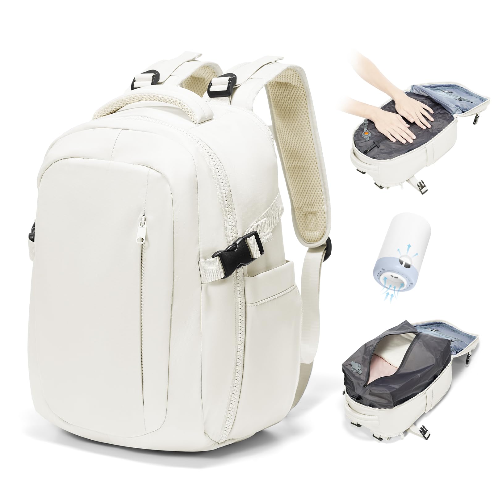 BJLFS Borse da Cabina per Ryanair 40x30x20 Zaino Wizzair Sottovuoto da viaggio 40x20x25 Bagaglio a Mano con compressione sottovuoto,Zaino Easyjet 45x36x20,Zaini Casual per laptop da 14 pollici