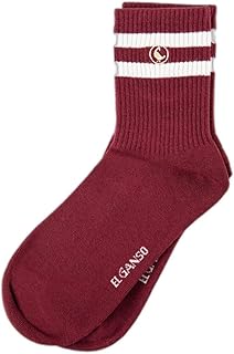 El Ganso Calcetín Algodón Midi Rayas Burdeos