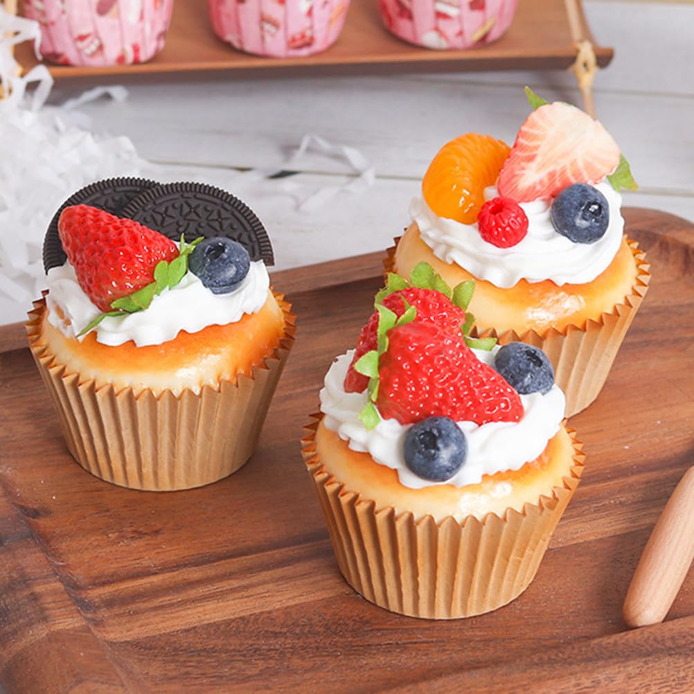 Lot De 5 Faux Desserts Alimentaires Miniatures - Gâteaux Et Beignets En PVC Réalistes - Accessoires Photo, Décoration - 9