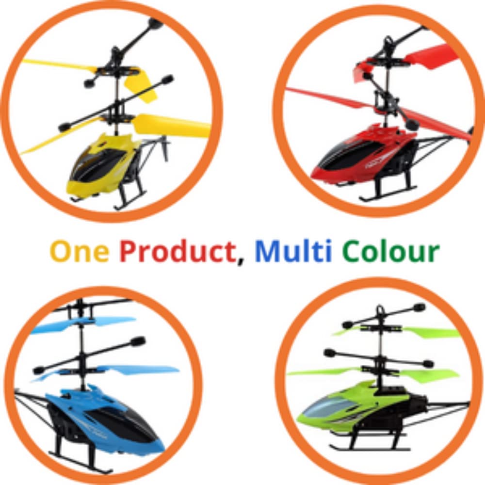 VEZIMON® Gravity Sensor Toy Helicopter for Boys/Kids Age 5 + Years, Indoor Palm Sensing Rechargeable with LED Lights I Multicolour (Pack of 1) 3