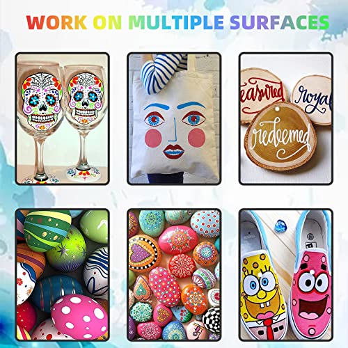 Beager - Set di pennarelli acrilici, impermeabili