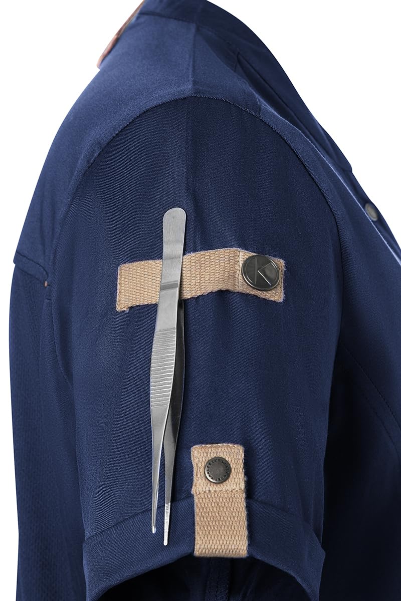 Karlowsky Damen Kochjacke Green-Generation Kurzarm Druckknöpfe Modern Fit Polyester/Baumwollmix Oeko-TEX® nachhaltig