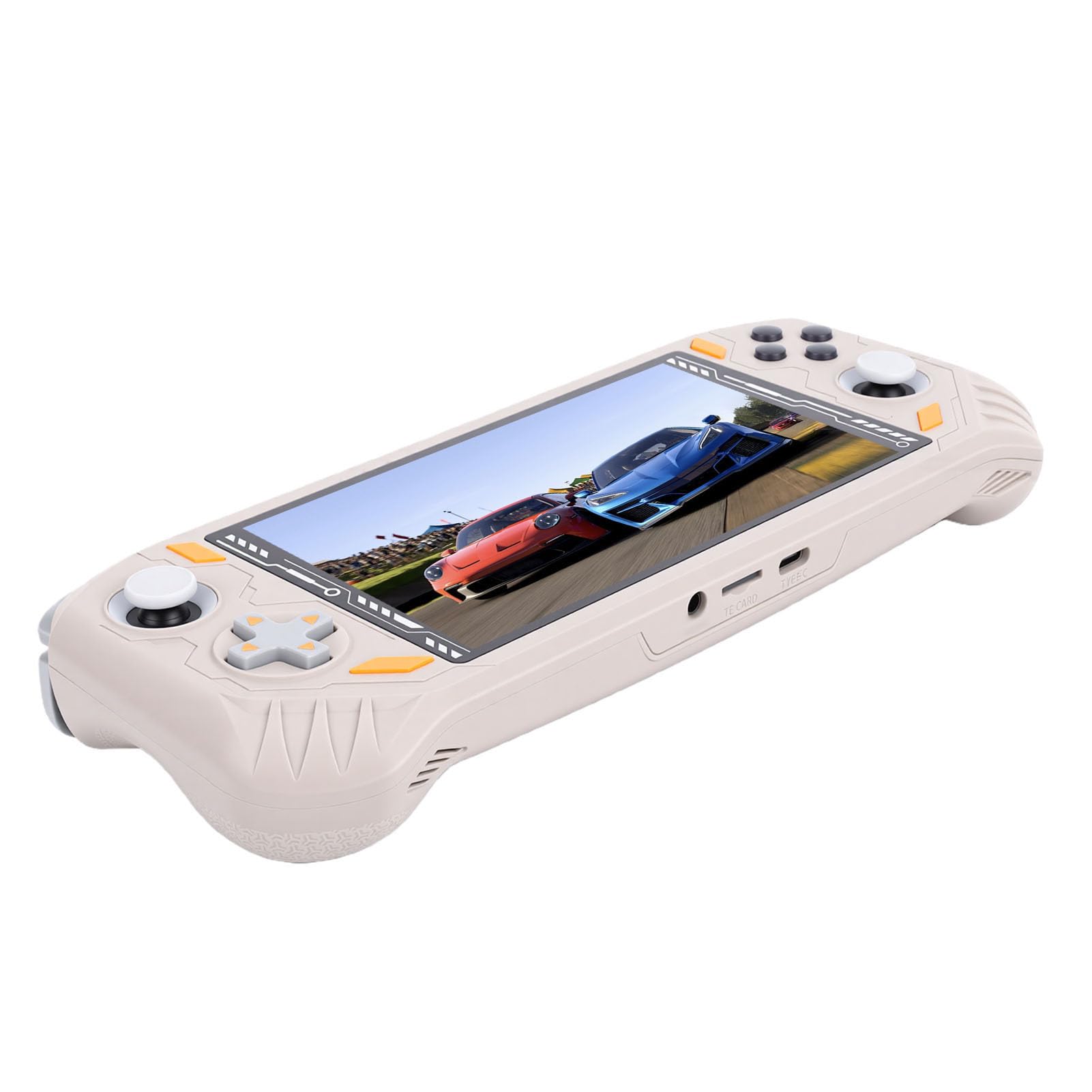 Console di Gioco Portatile Lettore da Gioco Portatile con Schermo da 5,5 Pollici con Potente Chip Quad Core per Giocatori Occasionali (Beige)