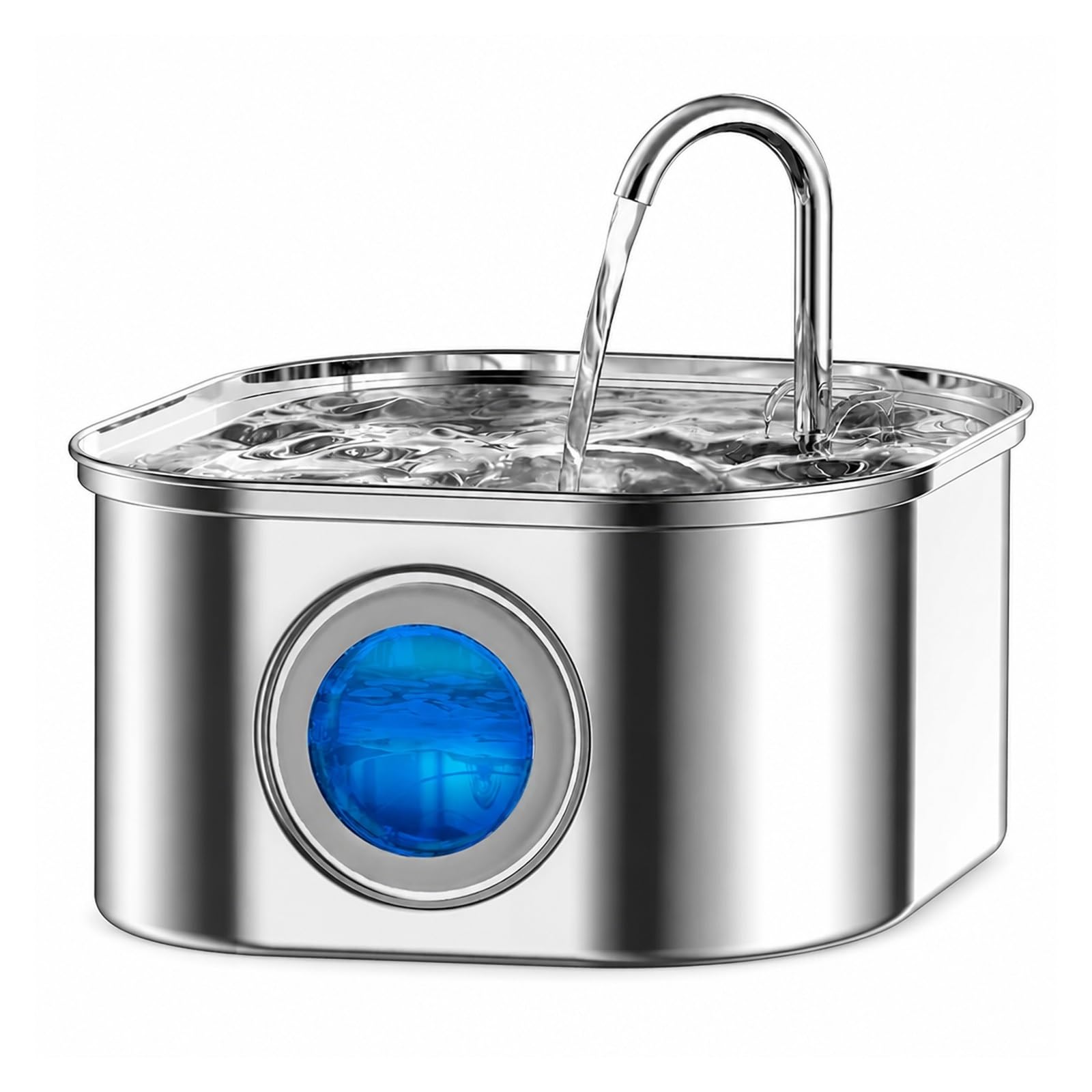 Fuente para mascotas de acero inoxidable de 3,2L que mantiene el agua fresca siempre