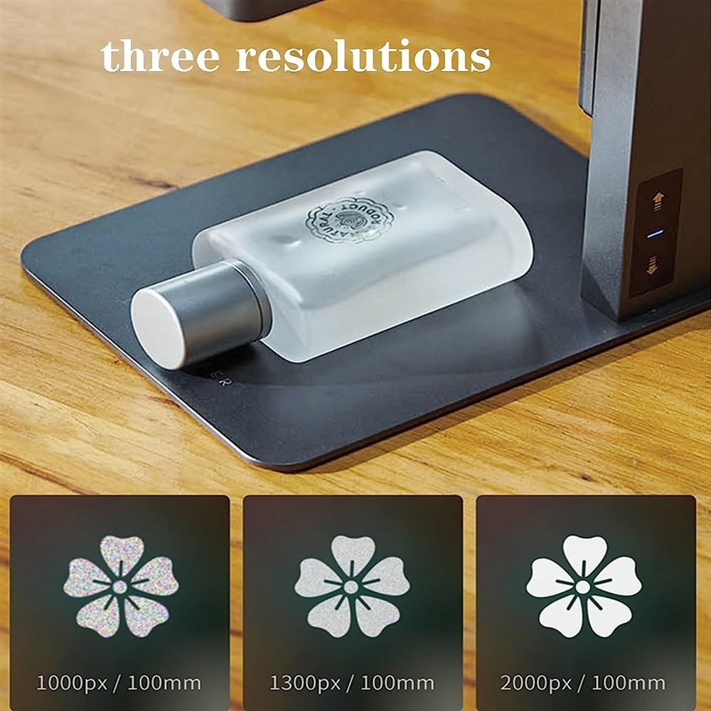 ZIJINGY Máquina de grabado láser mano, Grabador mayor precisión, escritorio compacta portátil con soporte for madera, cuero, metal, acero inoxidable, papel