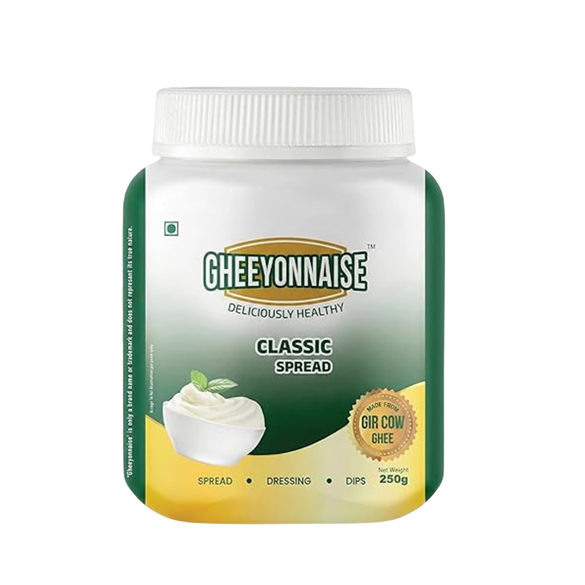 Classic Spread Ghee Based Mayonnaise 250gm | Eggless Veg Mayonnaise in Fresh Taste | No Palm Oil Creamy Sandwich Spread for Bread, Sandwiches and Salad Dressing