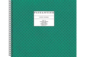 73. Spiral Book 6-stave: Passantino Manuscript Paper