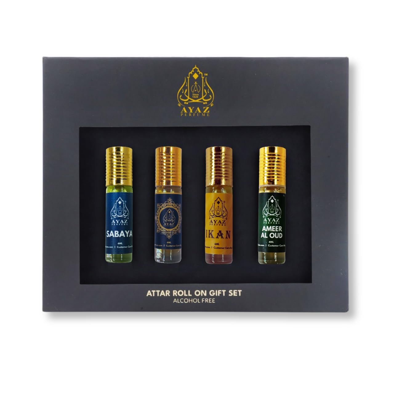 AYAZ Fragrances 4 in 1 Attars Pack/Best Attars Collection For Worship and Personal Use/Long Lasting Attar Collection Pack of 1