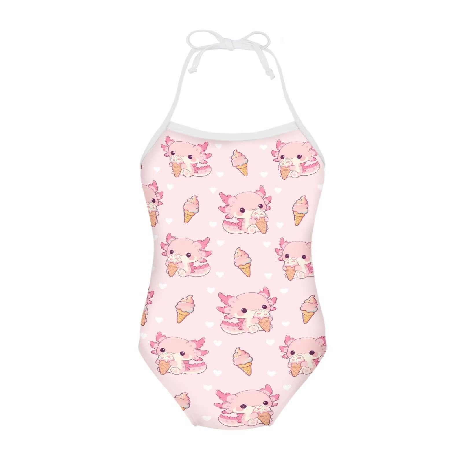 Girls One Piece Swimsuit Beach Bathing Suit Toddler Floral Halter Straps Swimwear for 1-10 Years