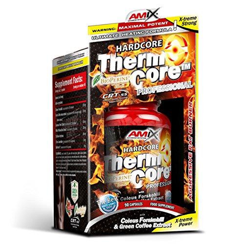 AMIX - Quemador de Grasa - Thermocore - 90 Cpsulas - Complemento que Ayuda a Adelgazar - Complemento Alimenticio con Cafena - Componentes Naturales - Reduce el Apetito - Fat Burner