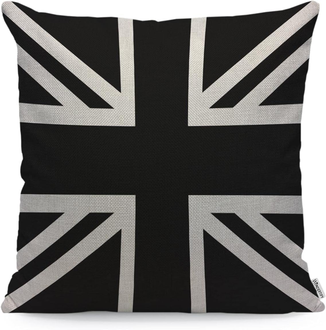 WONDERTIFY Union Jack Cushion Cover United Kingdom Flag Geometric Throw