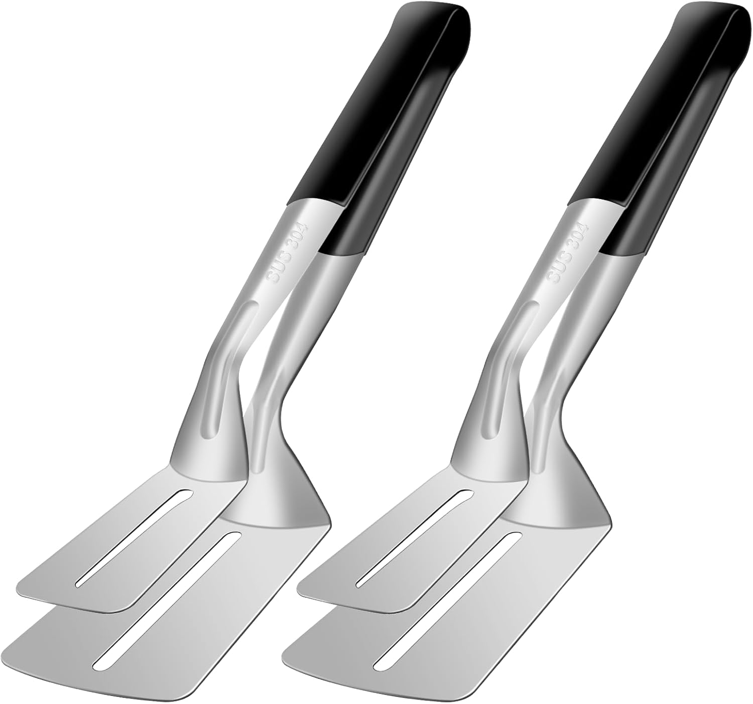 Double Spatula Flipper, Stainless Steel DoubleSided Shovel