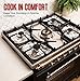 Gas Stove Burner Liners (50 Pack) - Disposable Aluminium Foil Covers, 8.5” Heat-Resistant Protector, Fits Gas or Electric Ranges, Thick Foil for Mess-Free Cooking, Perfect Stove Cover for Kitchen