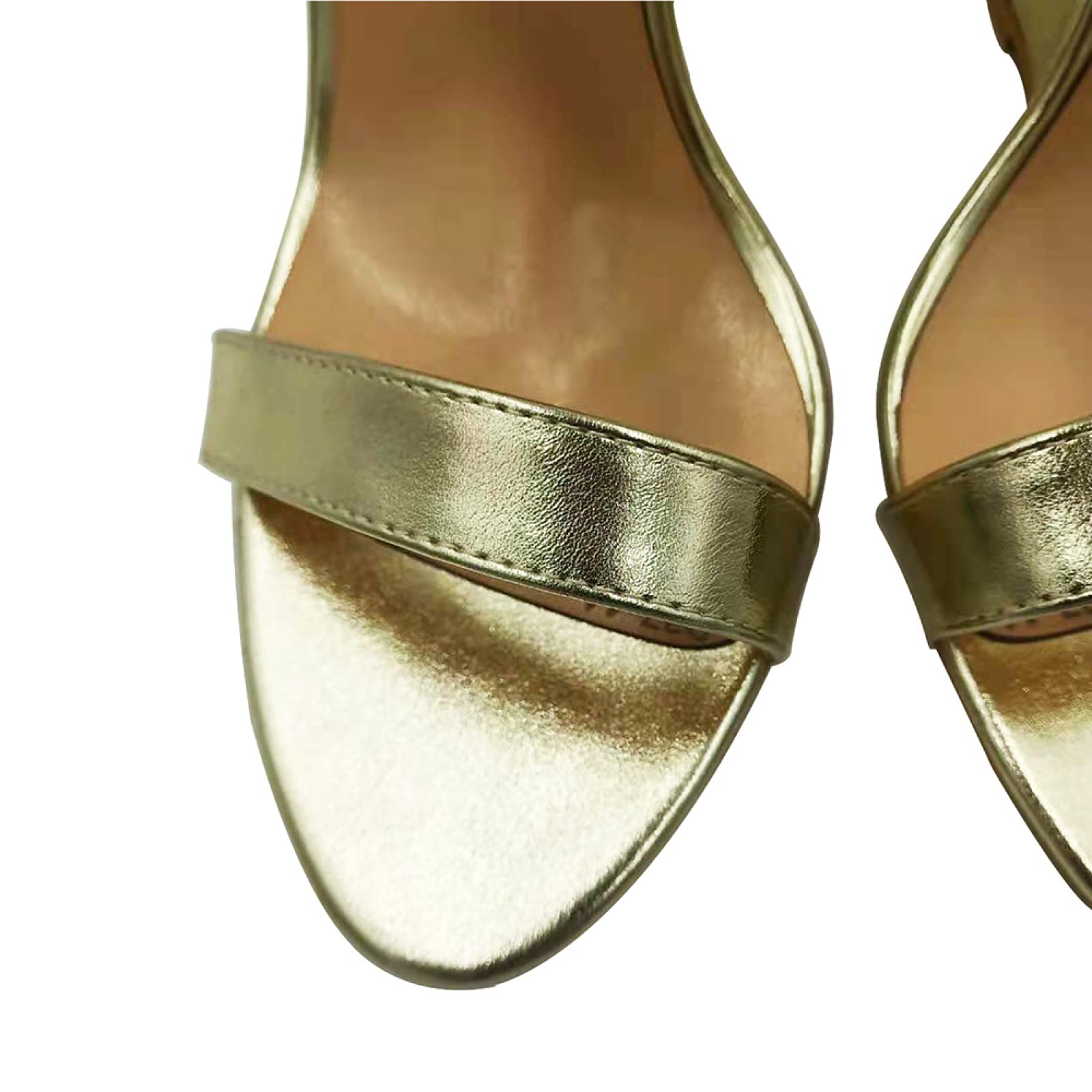 TIKENBST Tacchi Donna Tacchi Alti Sexy 46 Sandali Sandali con Zeppa Dorati 13CM,Gold-43
