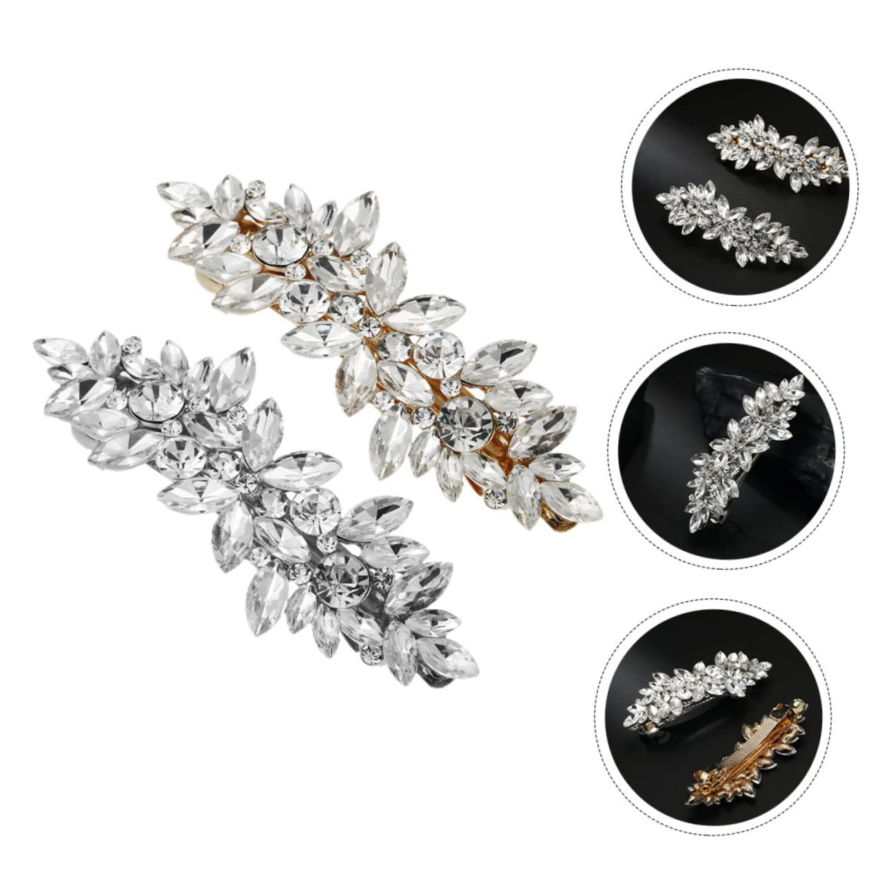 Mikinona 6piezas Horquillas De Rhinestone Para Mujer Accesorios De Pelo Elegantes De Para