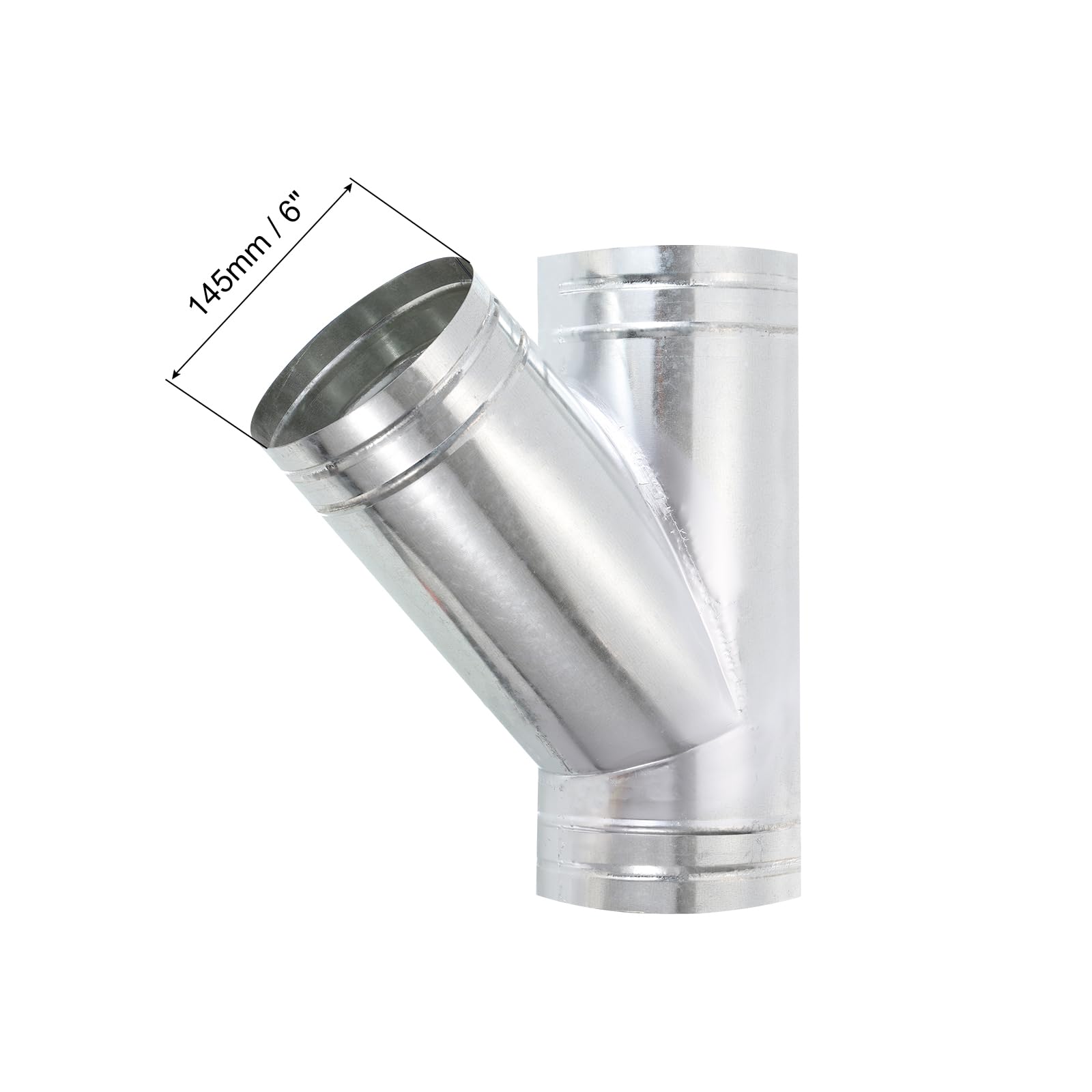 PATIKIL Divisor de Conducto de 3 Vías de 6" Conector En Forma de Y para Tubo de Ventilación de Aire, Adaptador de Tubo de Escape Conjunta para Sistema de Ventilación de Secadora