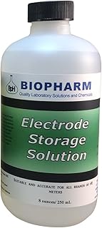 Biopharm pH/Oxygen Reduction Potential (ORP) Electrode Storage Solution 8 oz (250 mL) | Suitable for All pH Meters | 1M KCl Solution | Keeps Your Probes Conditioned and Helps to Extend its Life