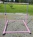 ProGymnastics Horizontal Bar Gymnastics 3' to 5' Kip Junior Sturdy Adjustable Bars Teenagers Pink