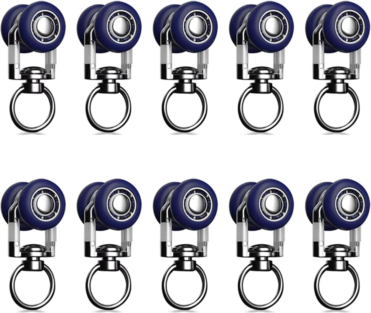 Ceiling Mounted Aluminium Heavy Duty Curtain Track,High Performance Slide Rails for Windows,Silent Single Window Curtain Rods for Living Room/Bedroom (Champagne, 10 Hooks)