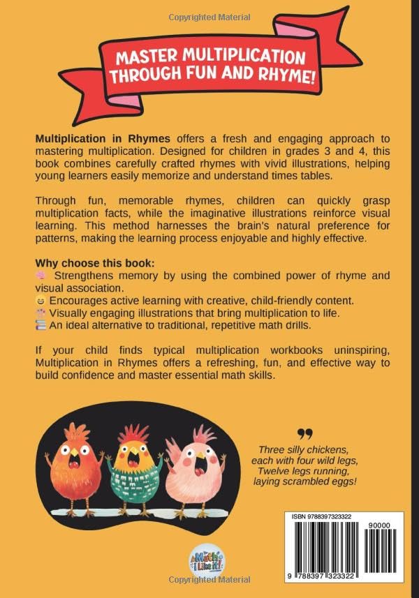 Multiplication in Rhymes: A Fun Math Workbook for Kids in 3rd and 4th Grades to Master Times Tables with Confidence (Math Workbooks for Kids) - Image 2