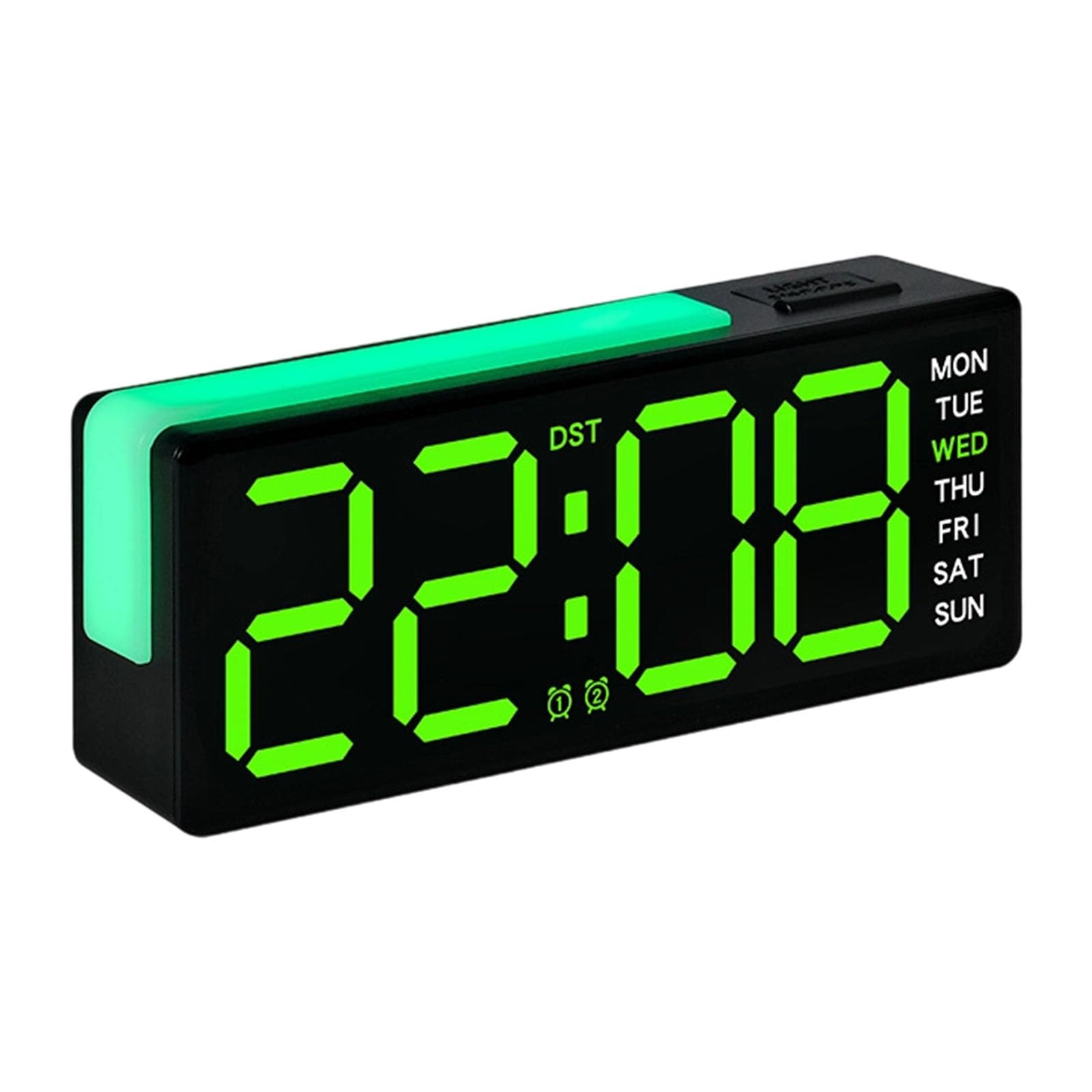Buxuaaaa LED Digital Alarm Clock with 3 Brightness Dimmer Alarm Sound Electric Desk Clock for Bedroom Living Room Offices Bedside Digital