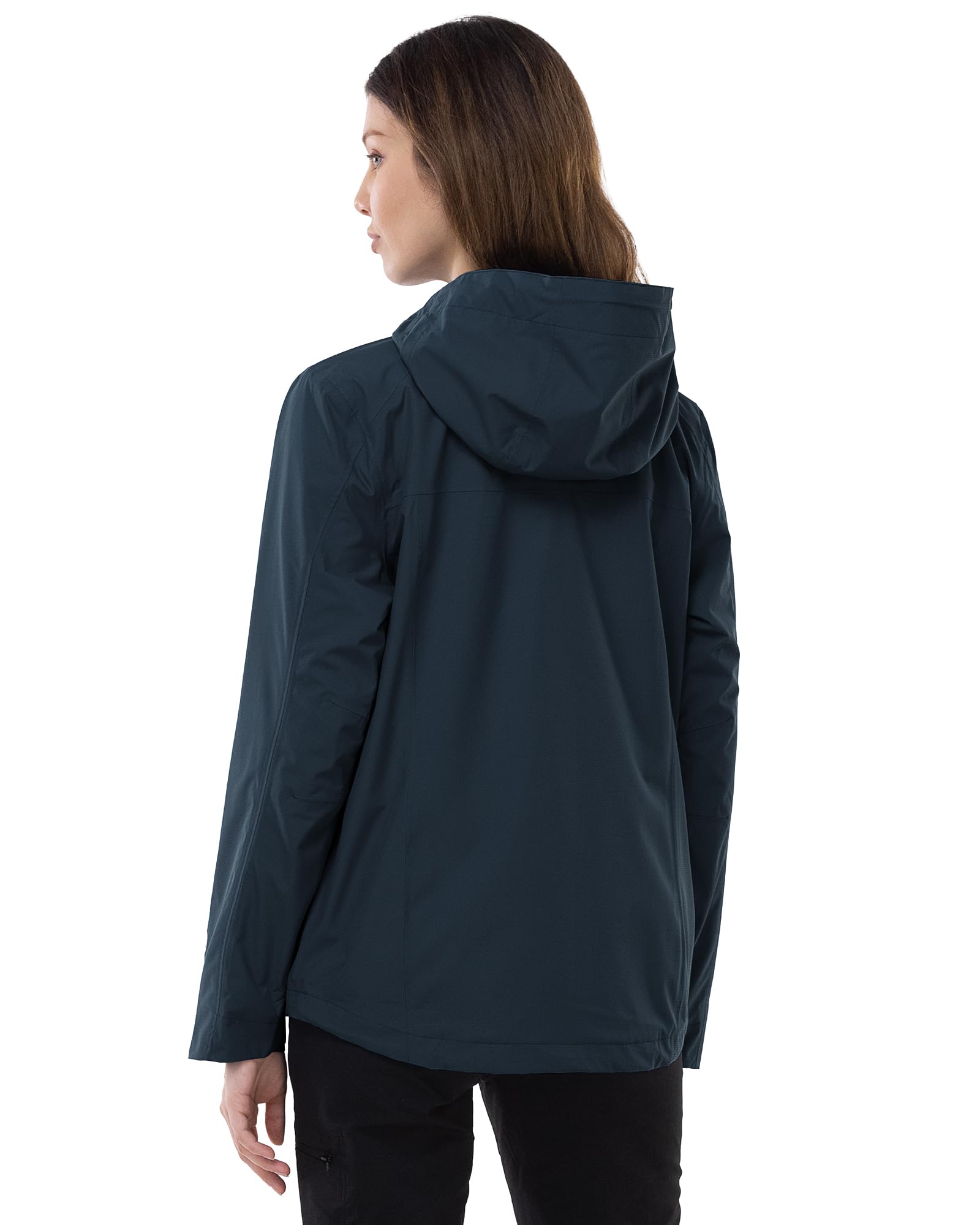 Outdoor Ventures Chubasquero para mujer, 10.000 mm, impermeable, ligero, forrada y plegable, chaqueta de deporte, transpirable, chaqueta con capucha