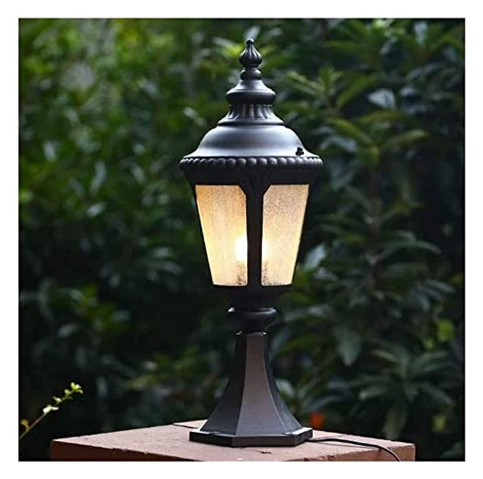 Lampada da cortile Lampada da palo pressofuso in alluminio Lampada da palo per esterni industriale retrò in alluminio Apparecchio di illuminazione da giardino per recinzione impermeabile Comfortable