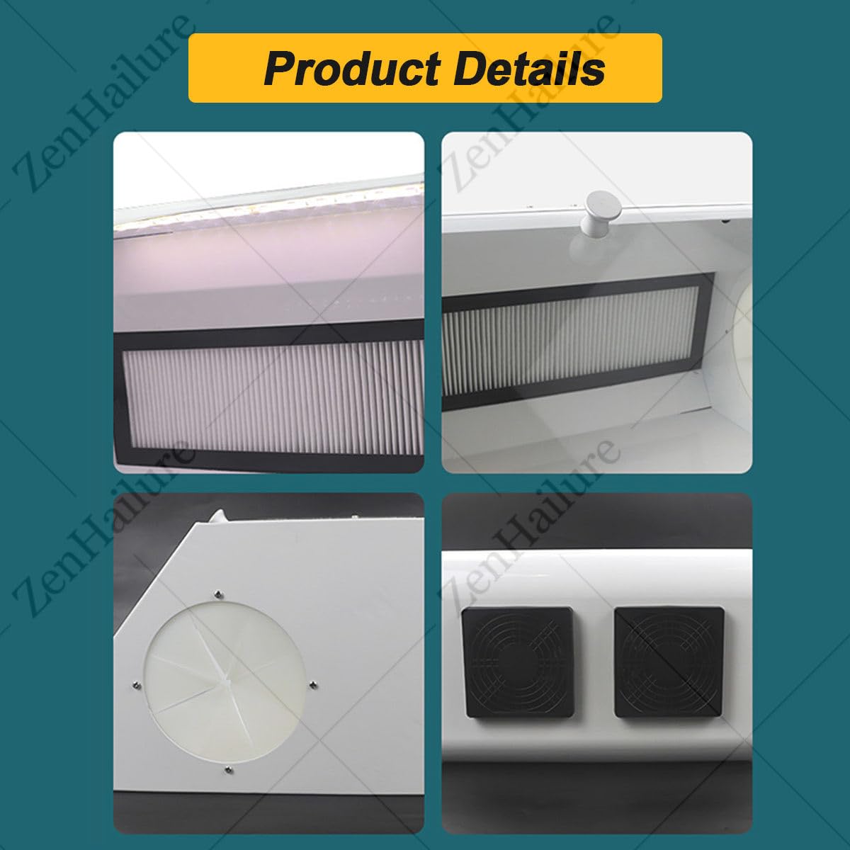 Cabina Di Sabbiatura Modulare,Per La Protezione Durante La Sabbiatura Box Antipolvere per Laboratorio Odontotecnico,Con Aspirazione E Filtro Dell'aria,Dotato Di Doppia Ventilazione E Luce LED