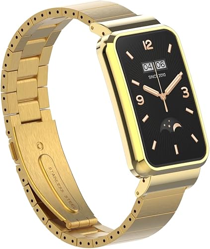 Miniatura 2 de HOPMC pulsera de metal marco protector y correa de bayoneta de malla de acero de 0.709 in para Xiaomi Mi Band 7 Pro Fashion Choice