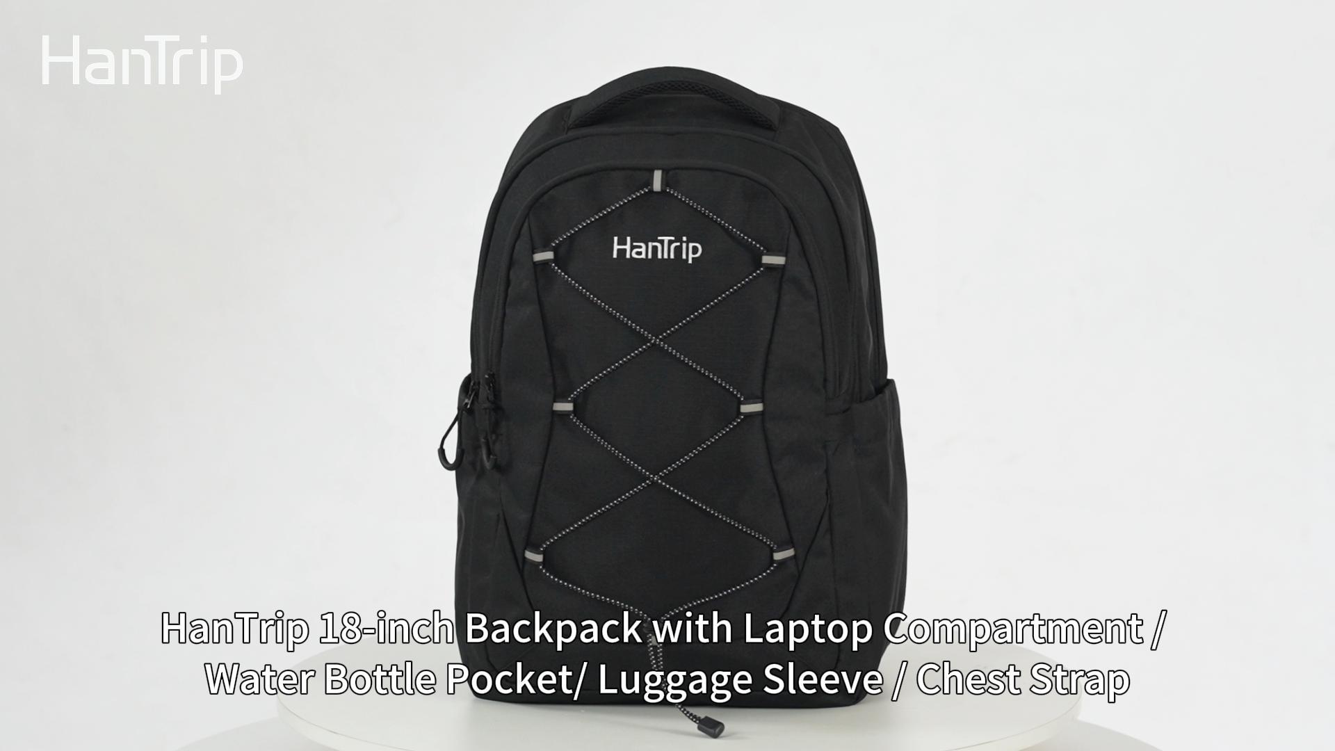best backpack laptop chest strap waist strap Amazon.com: HanTrip Travel Laptop Backpacks for Women Men, Large Work  Backpack for Commuter College School Book Bags, Reflective Water Resistant  Backpack with Luggage Strap Bottle Pocket Chest Strap, Navy Blue :  Electronics