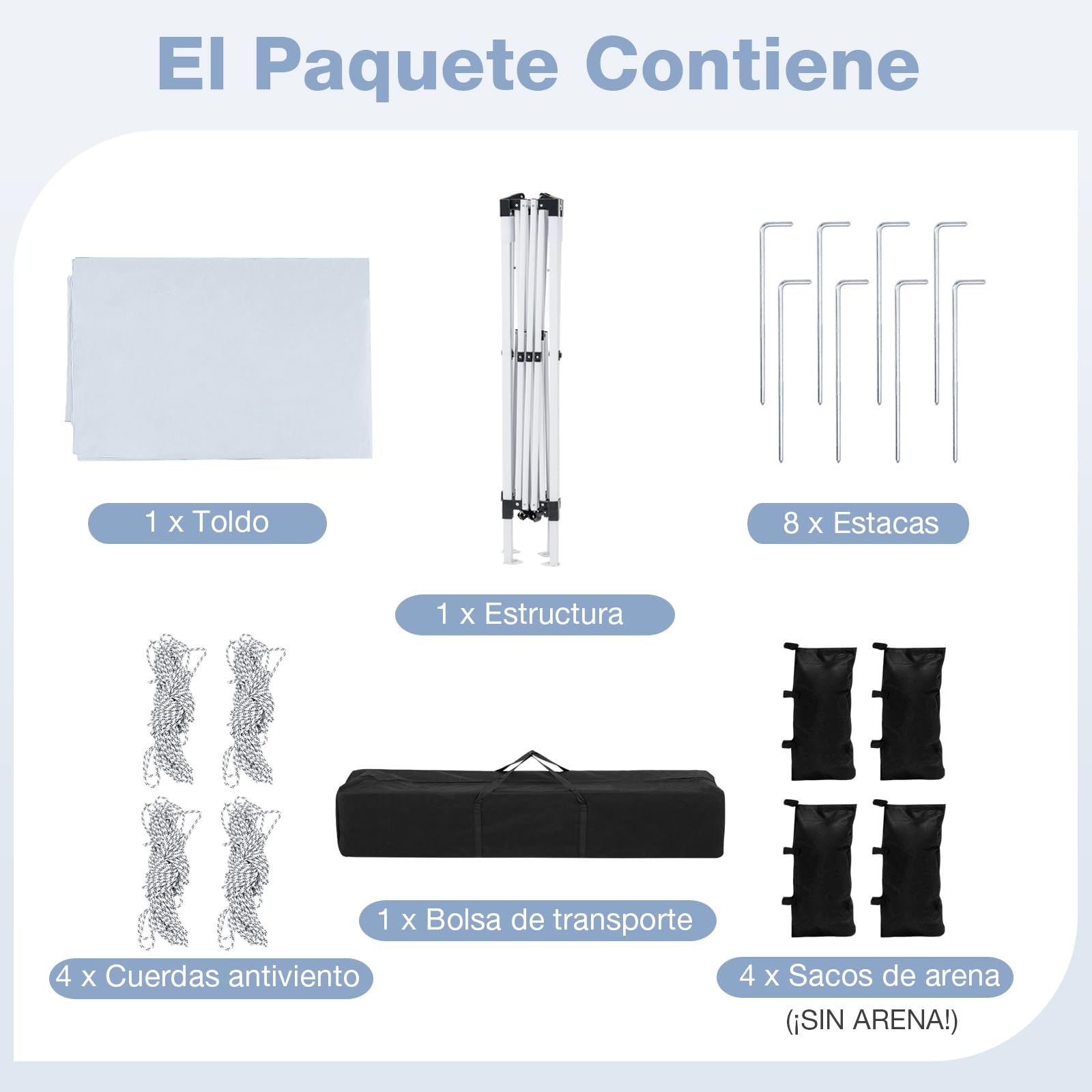 COSTWAY Carpa Plegable 3 x 3 m, Pop up, cenador para Jardin Impermeable, Bolsa de Transporte, Protección Solar, Acero, Pabellón Gazebo pergolas Portátil Camping Fiesta Playa Patio Terraza (Blanco)
