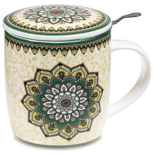 France Herboristerie Tasse à tisane avec infuseur - Mandala Vert Cover