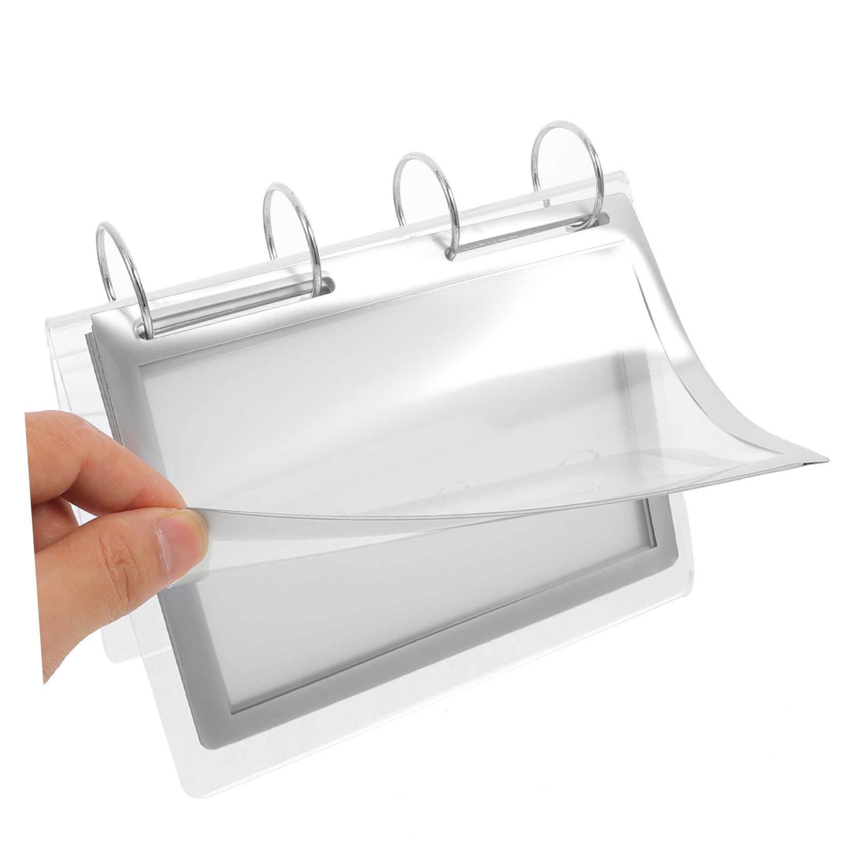SHINEOFI 4piezas Soporte De Menú De Transparente Para Restaurante Expositor De Carteles Vertical Soporte De Exhibición Para Oficina y Eventos Estante De Menú Estable y Ligero