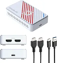 AVerMedia Placa de captura HDMI 4K para streaming, PS5/Pro, Xbox, Switch, PC, dispositivo de captura de jogos USB 3.2 para Twitch, OBS, YouTube, Discord, gravação de baixa latência, GC553Pro Live