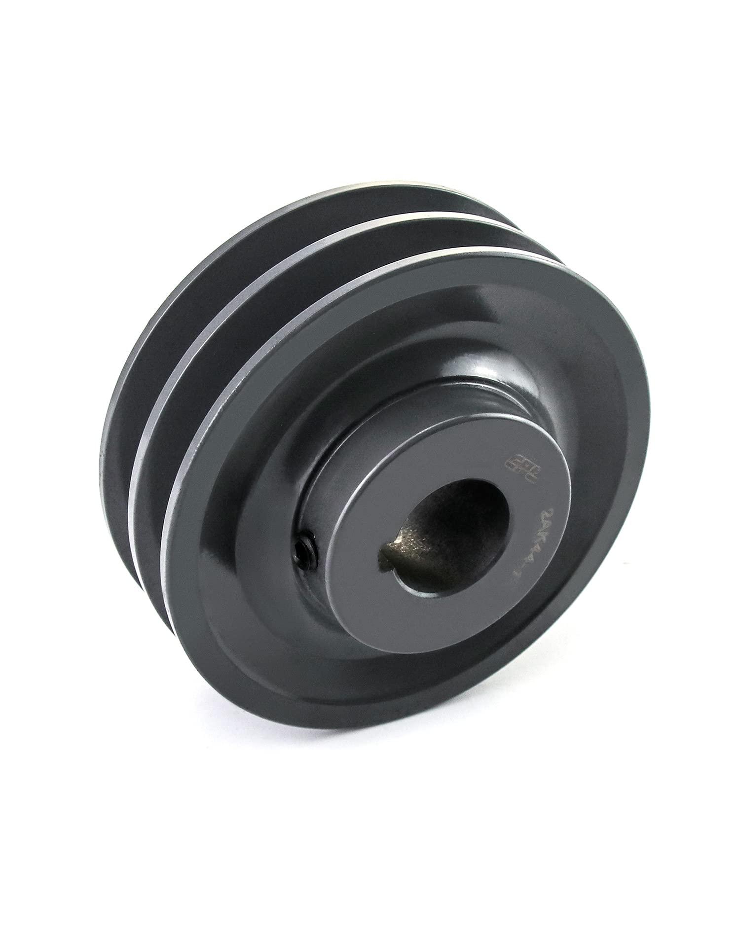 QWORK 2AK441 polea/polea de doble surco, 4.25 "OD 1" agujero, AK polea de orificio fijo, para A, 3L y 4L (A & AX) correas en V, hierro fundido