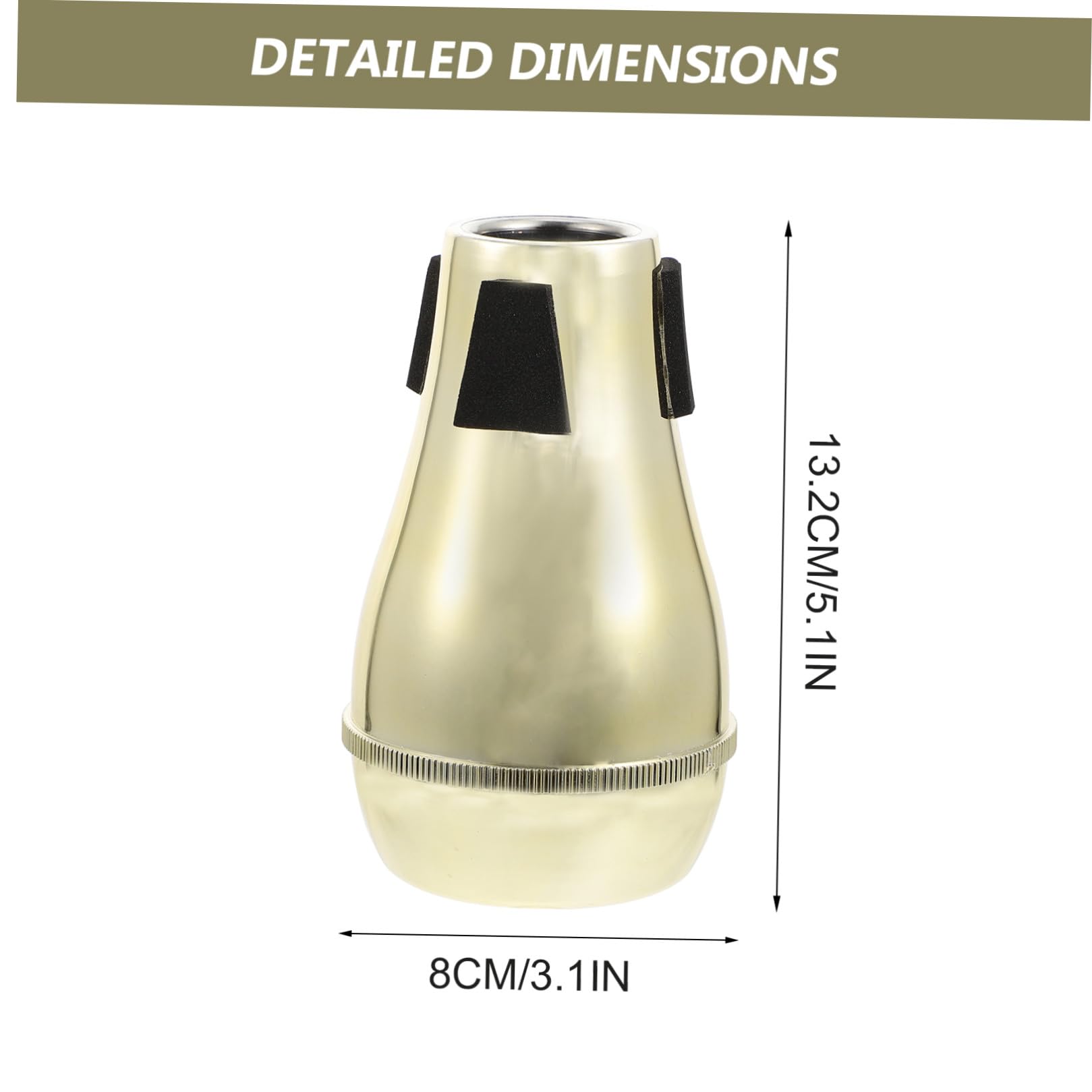 Sordina para Trombón Abs Dorada, 1 Pieza, Silenciador