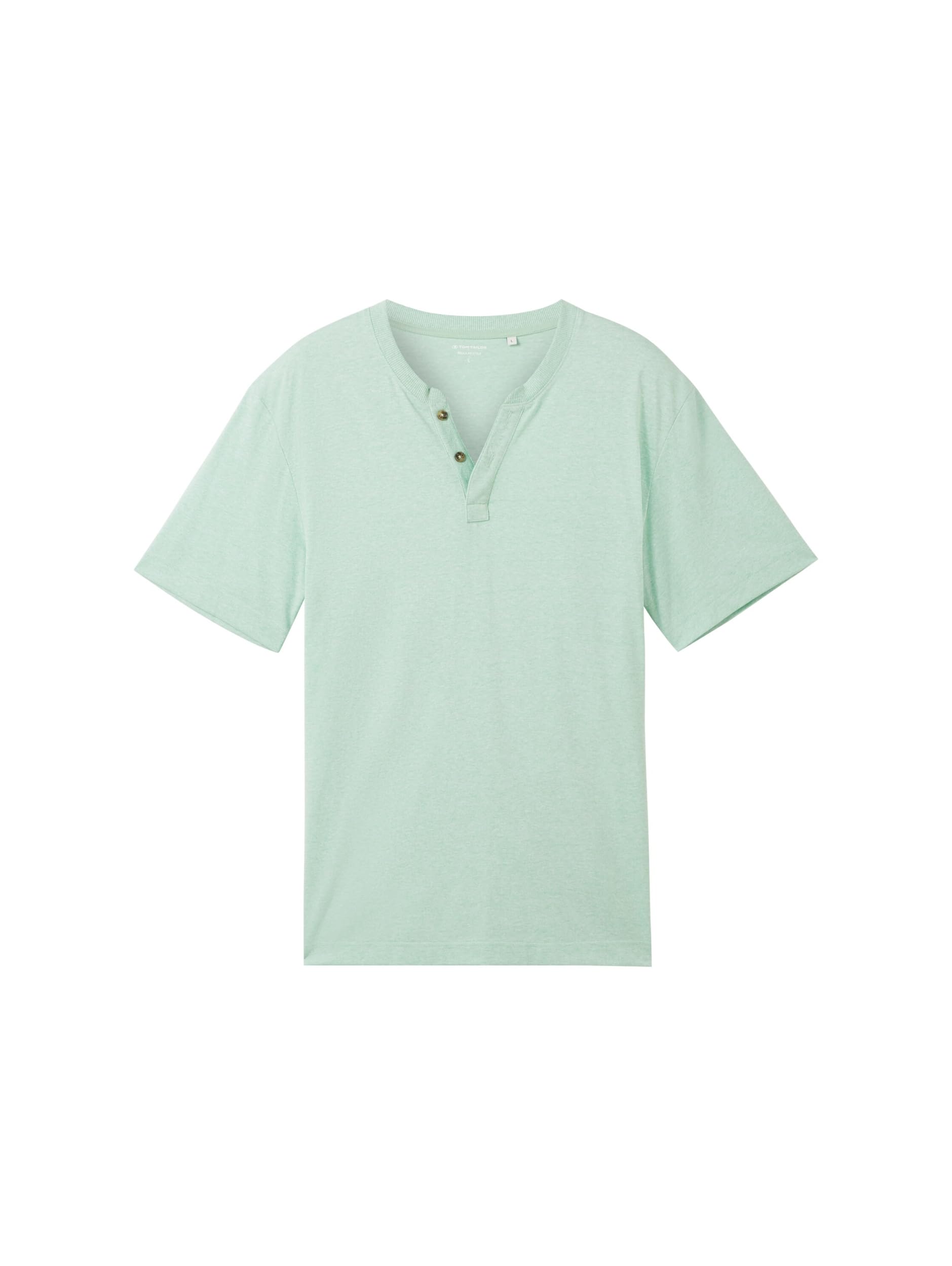 TOM TAILOR Men's T-Shirt, 35070 - Mint Grindle Structure, L
