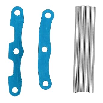 RC Front Rear Bulkhead Tie Bars Aluminum Alloy High Strength Stable Bulkhead Tie Bars for SLASH 1/10 RC Car Blue