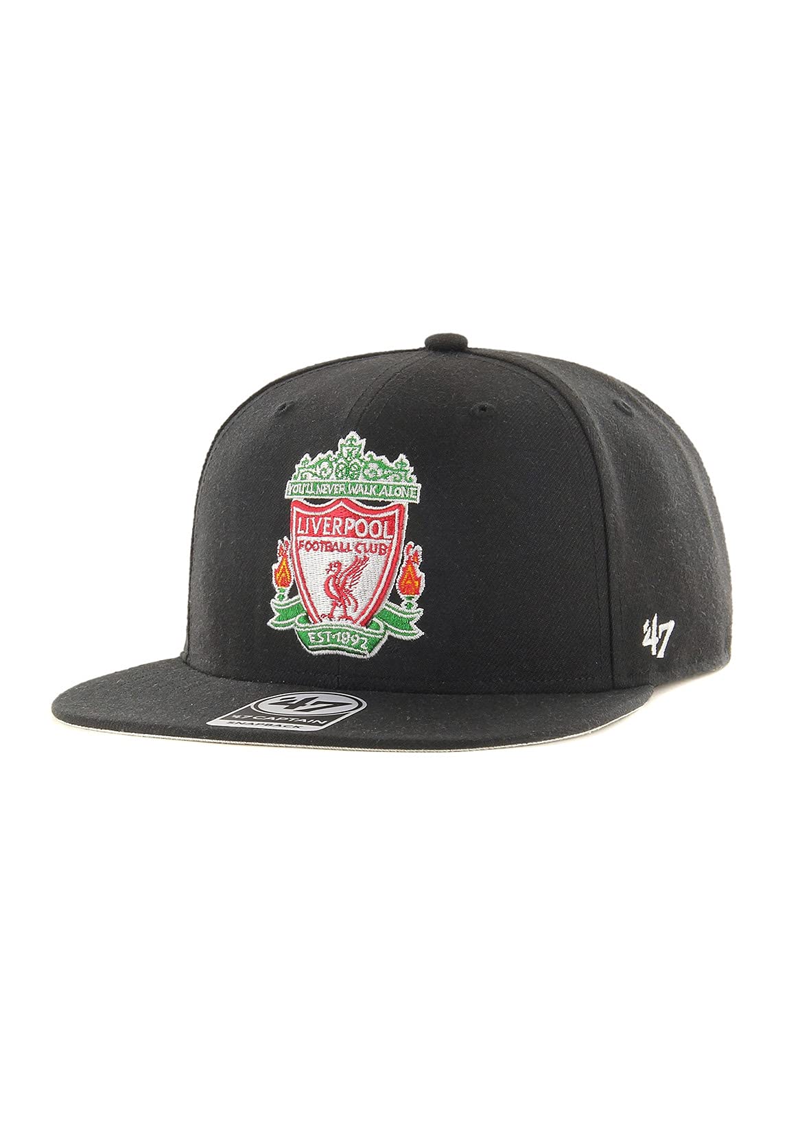 Men's Black 47 Brand Snapback Cap - Fc Liverpool /Red