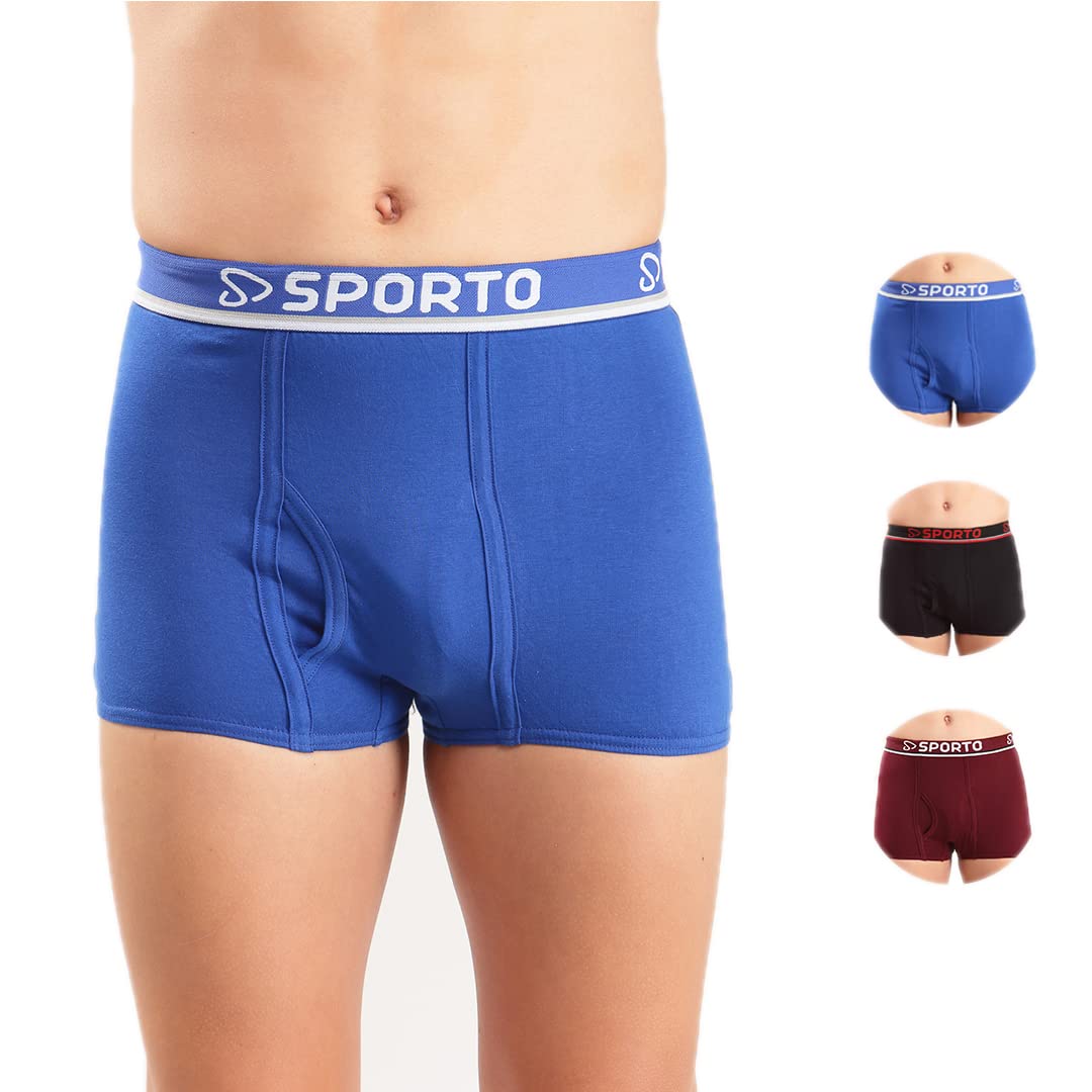 sporto Men's Solid Cotton Mini Trunk (Combo Pack)-picture-30