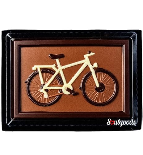 SOULGOODS | Vélo en chocolat | Chocolat en forme de chocolat pour hommes femmes | cadeau comestible | cadeau pour les joueurs de tennis | lait précieux | emballage cadeau d'anniversaire de Noël Cover