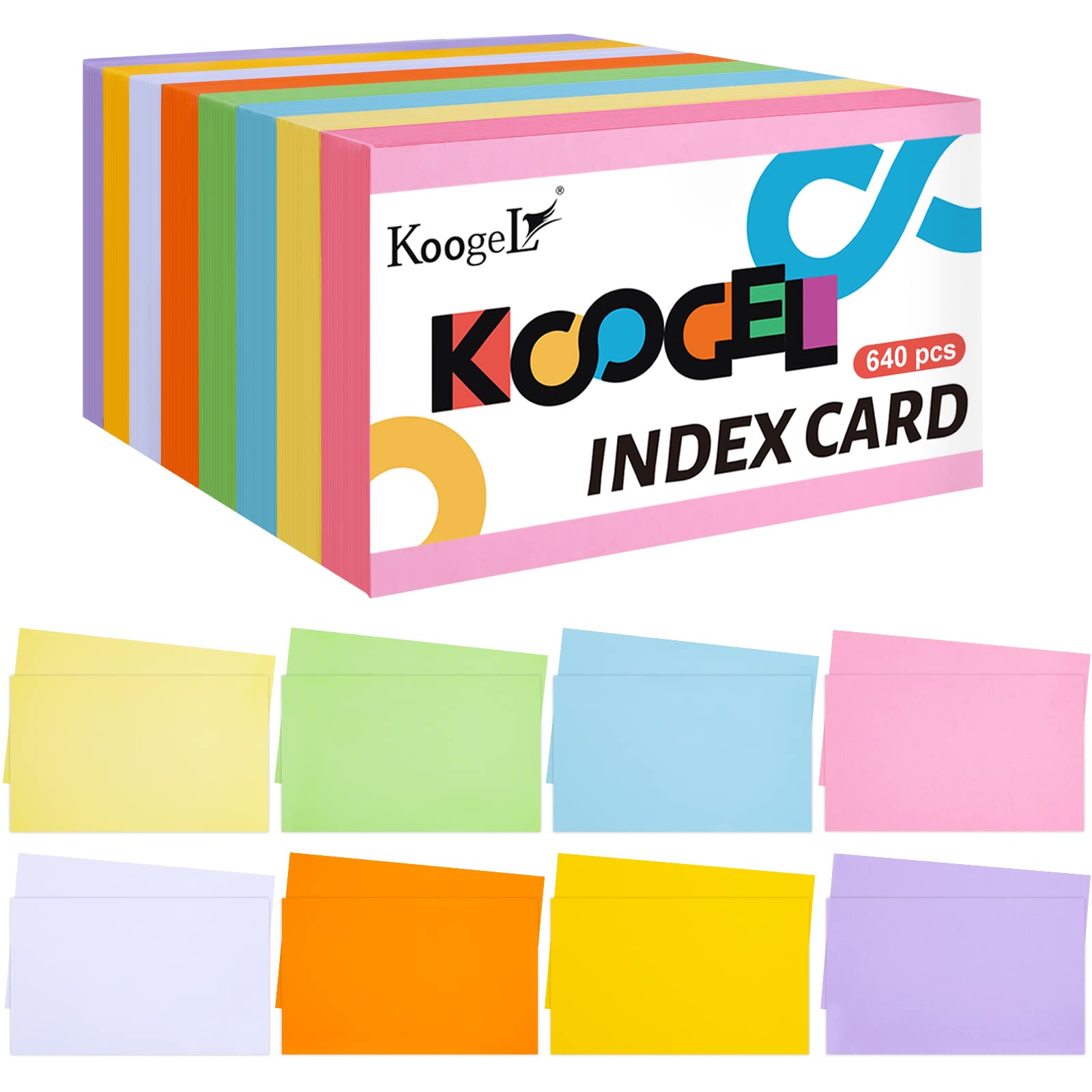Sponsored Ad – Flashcards Index Cards 640PCS 12.5x7.5cm, Blank Revision Cards with 8 Color Coding System, Study Supplies for Language Learning