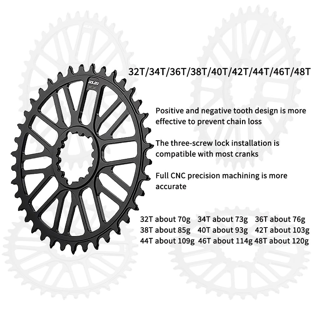 Guarnitura per Mountain Bike da 170/175 mm, 32-48 Denti Stretti e Larghi, guarnitura scheletrata, Bracci pedivella Cavi integrati con Movimento Centrale BSA, Adatta a 8-12 velocità