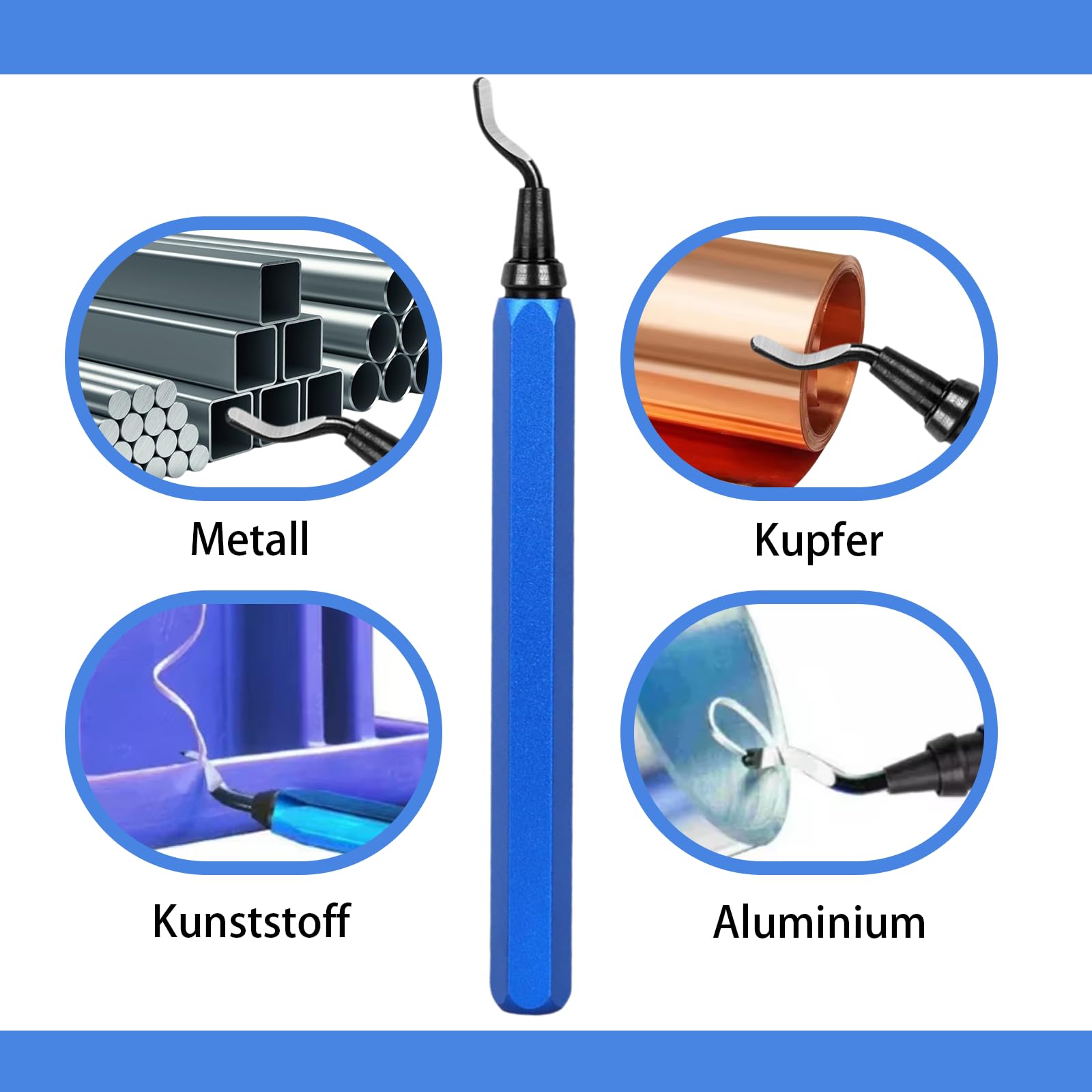 Ontbramer Voor 3D Printen Ruthex Entgrater Inkl. 11 Klingen Für Kunststoff, Metall, Edelstahl