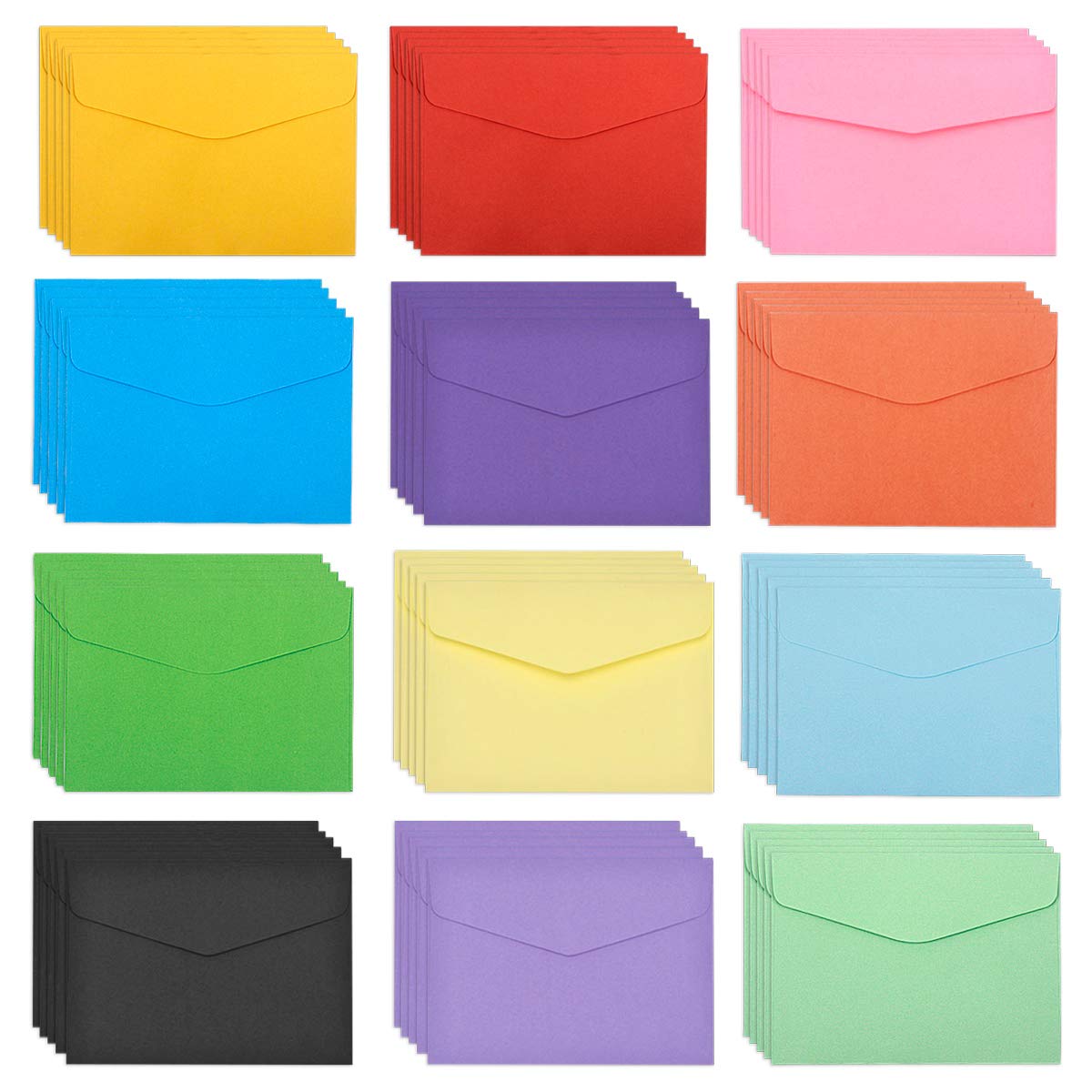 Lovely Mini Envelopes, Coloured Small Envelopes for Invitations, Gift Cards, Wedding Favors & Scrapbooking - Perfect for Crafters, Teachers and Party Planners (60 Pcs)