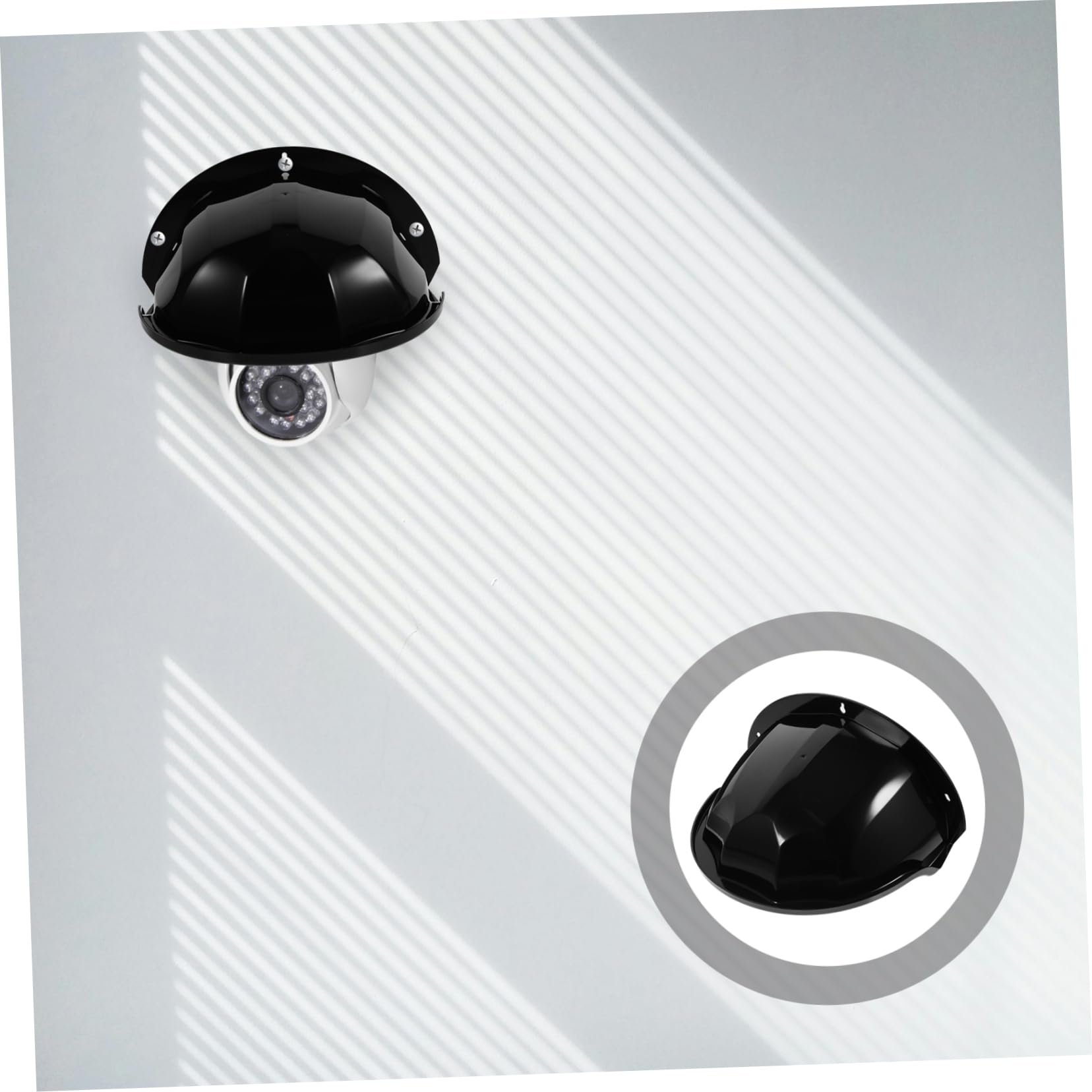 Protector de Cámara para Exteriores Negro Resistente la Intemperie Funda Abs Antilluvia y Polvo para Cámaras de Seguridad en Exterior, Paquete de 2 Unidades
