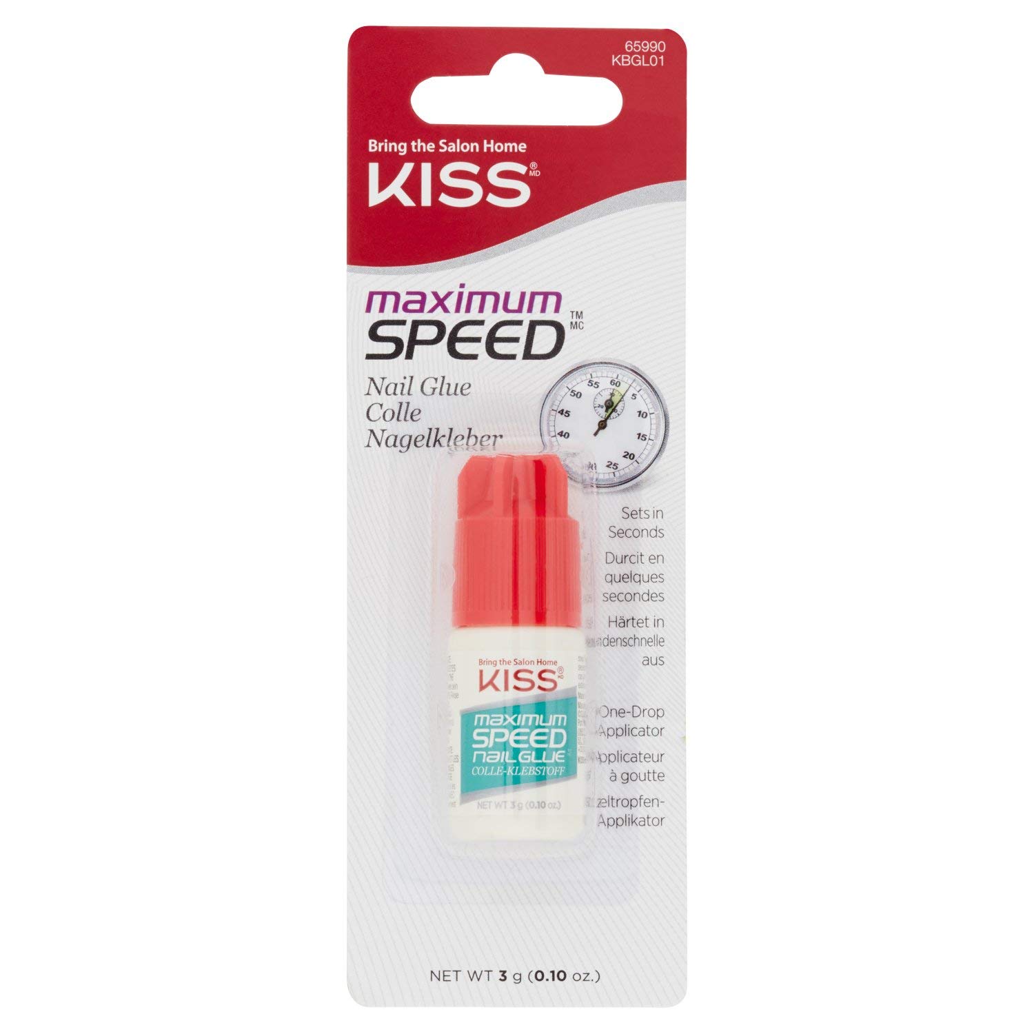 Kiss KBGL01 Colla Höchstgeschwindigkeit, trasbrente - 3 g, Transparent, 3 g (1er Pack)