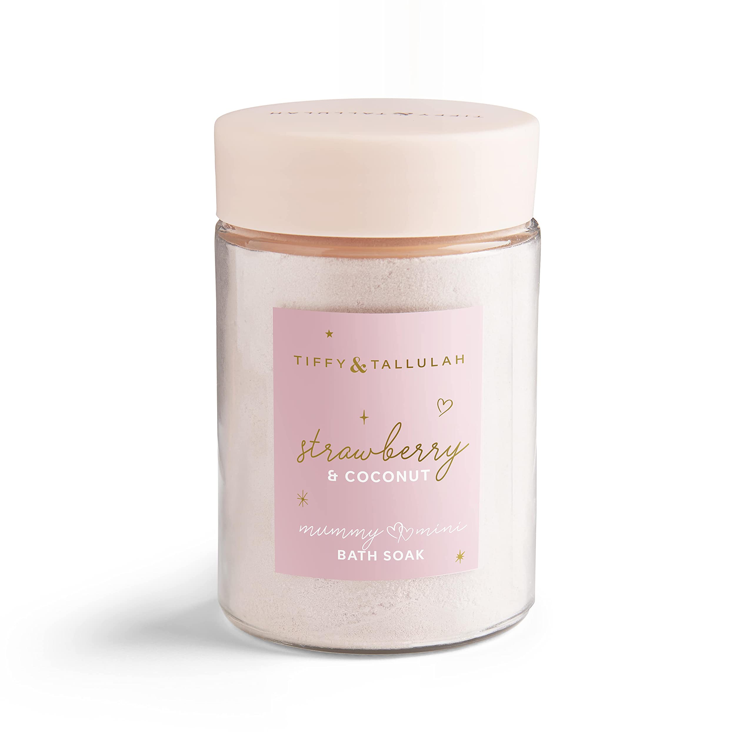 Tiffy & Tallulah | Luxury Strawberry & Coconut Bath Soak | 95% Natural Ingredients | Vegan, Cruelty Free | 100g