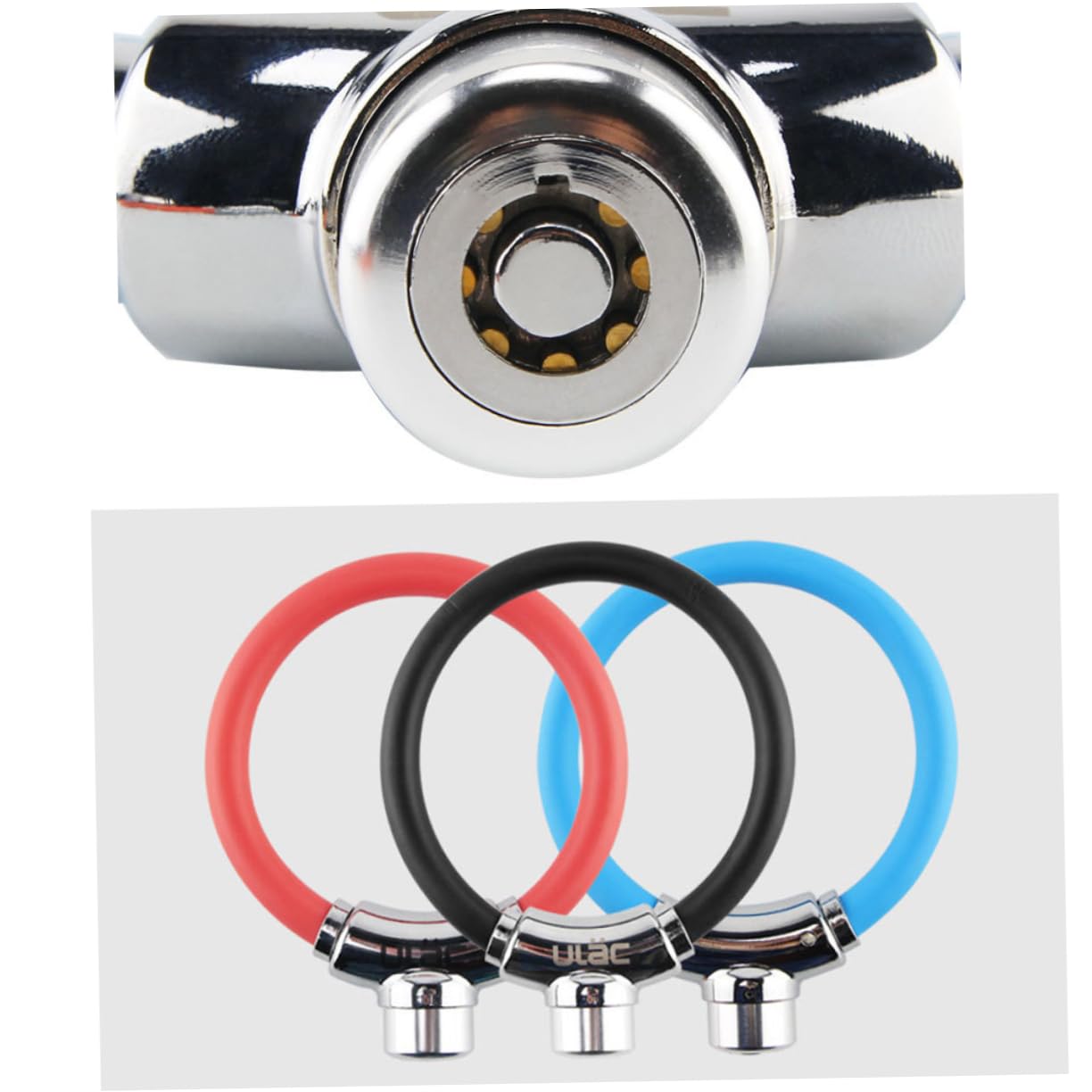 TOYANDONA Cerrojo De Cable Para Bicicleta Candado De Anillo Antirrobo Accesorios Para Ciclismo Color Azul